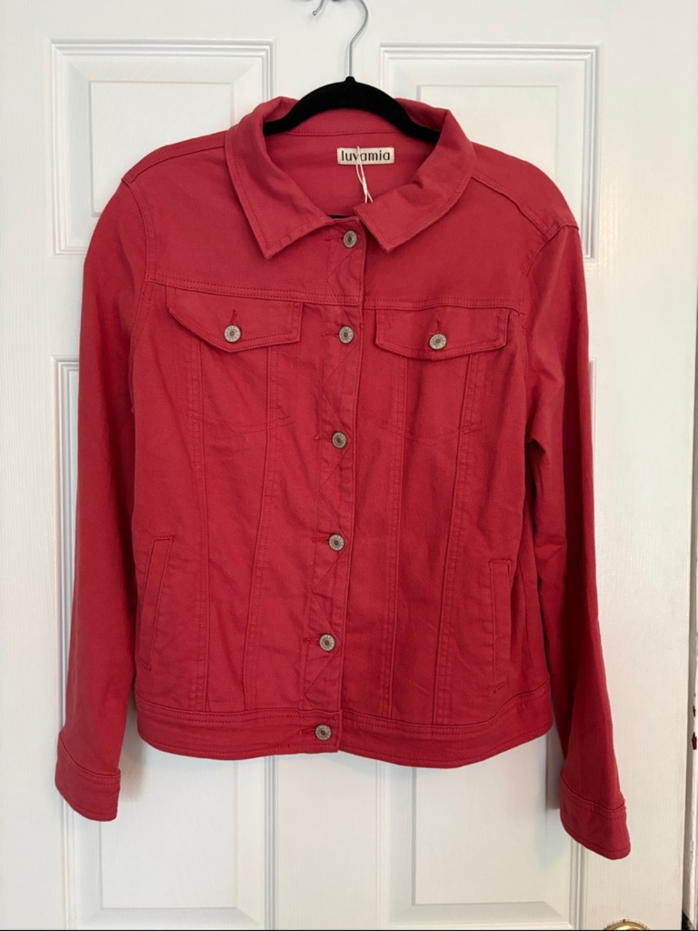 Luvamia Women's Red Button-Up Jacket size M